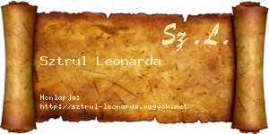 Sztrul Leonarda névjegykártya